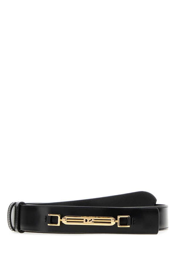 Black Leather Belt Nerochiaroro Cinture