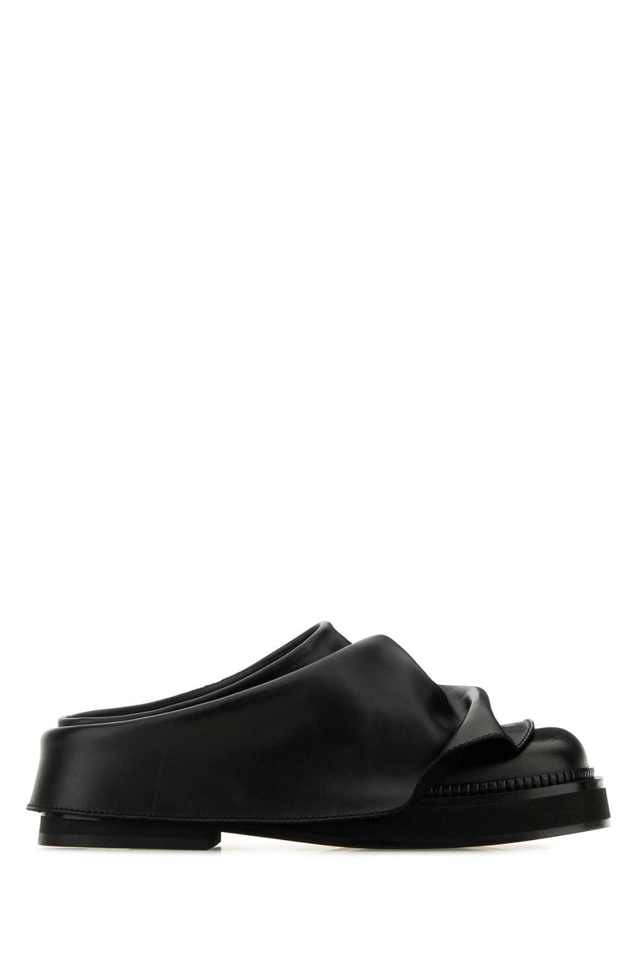 The Attico Sabot Exterior: 100% Calf leather mule in black