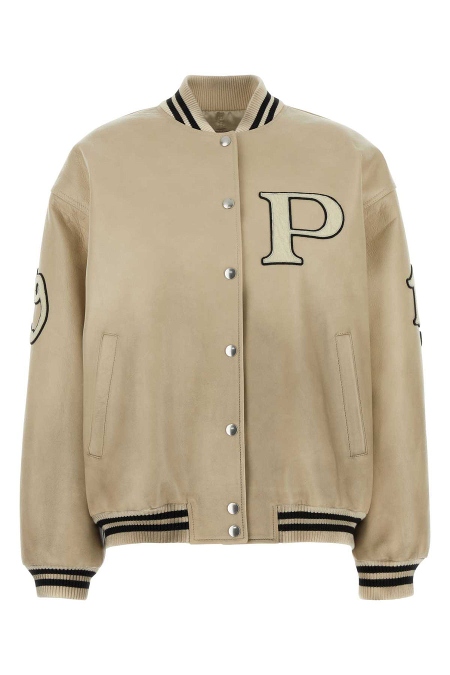 Prada Pelle 100% Calf leather jacket in beige