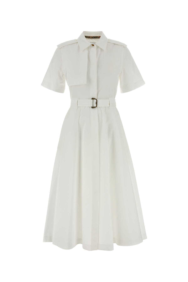 Burberry 100% Cotton shirt dress in white