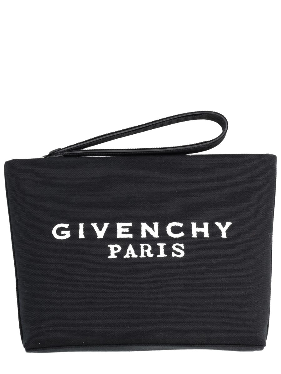 Clutch Bag With Logo Black Clutches