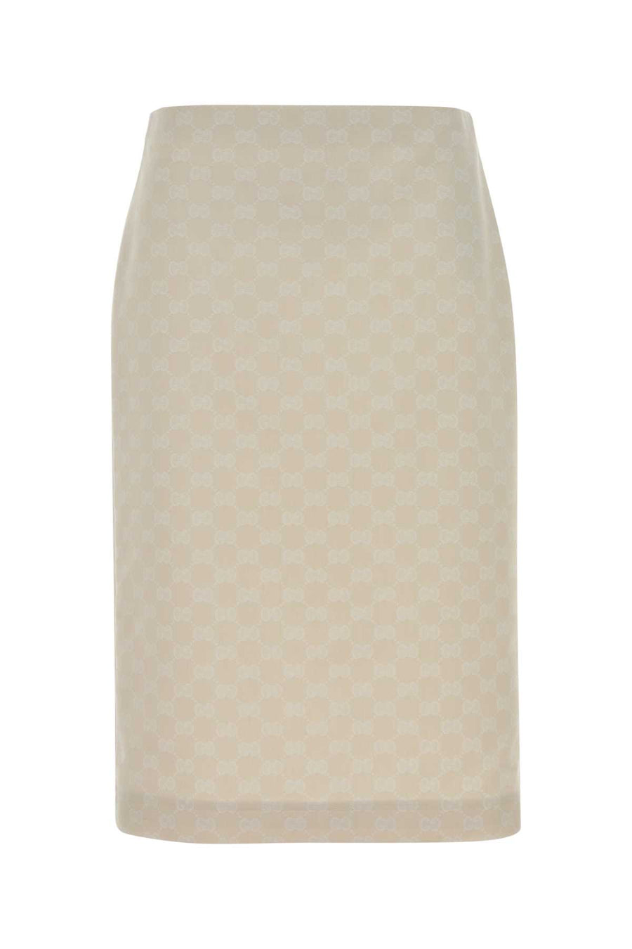 Gucci 55% Polyester skirt in beige