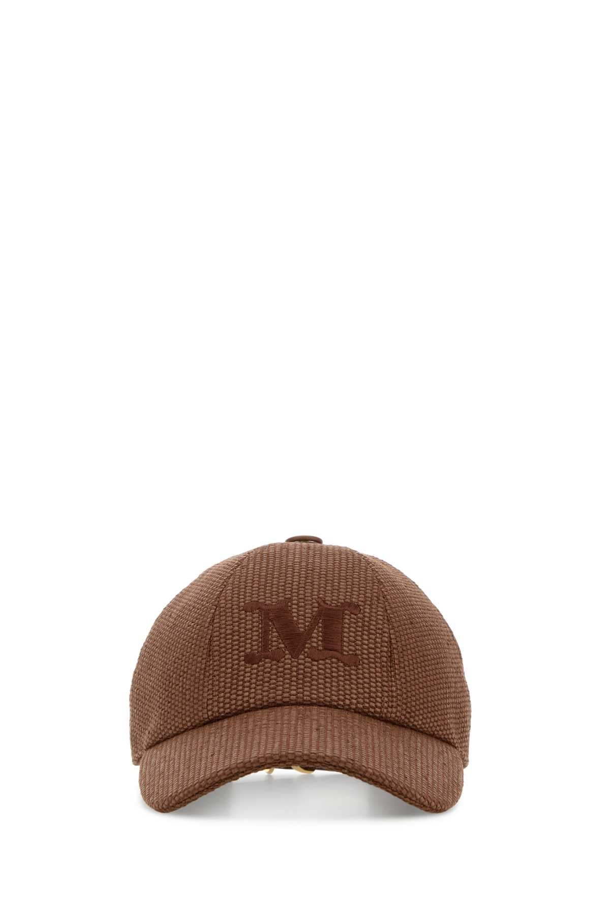 Brown Raffia Circense Baseball Cap Ambra Marrone Cappelli E Fasce Per Capelli