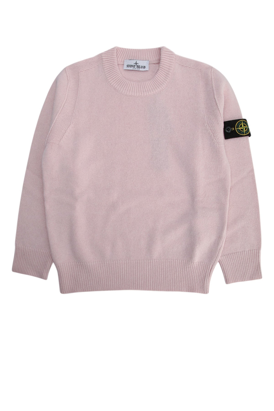Stone Island Kids Neck 40% Virgin Wool sweater in pink
