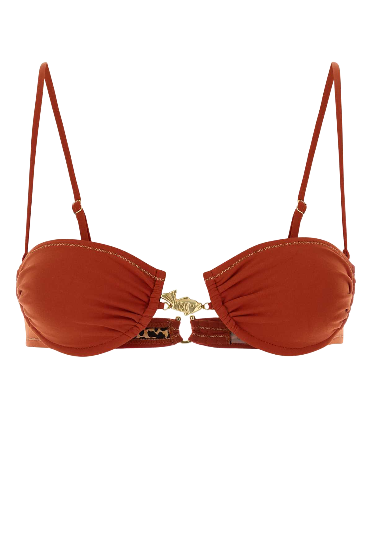 Coral Stretch Nylon Hammond 2.0 Bikini Top Redcoral Costumi Da Bagno