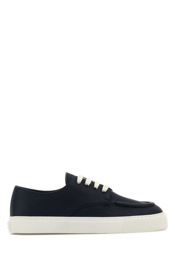 Prada Exterior: 100% Leather sneaker in navy
