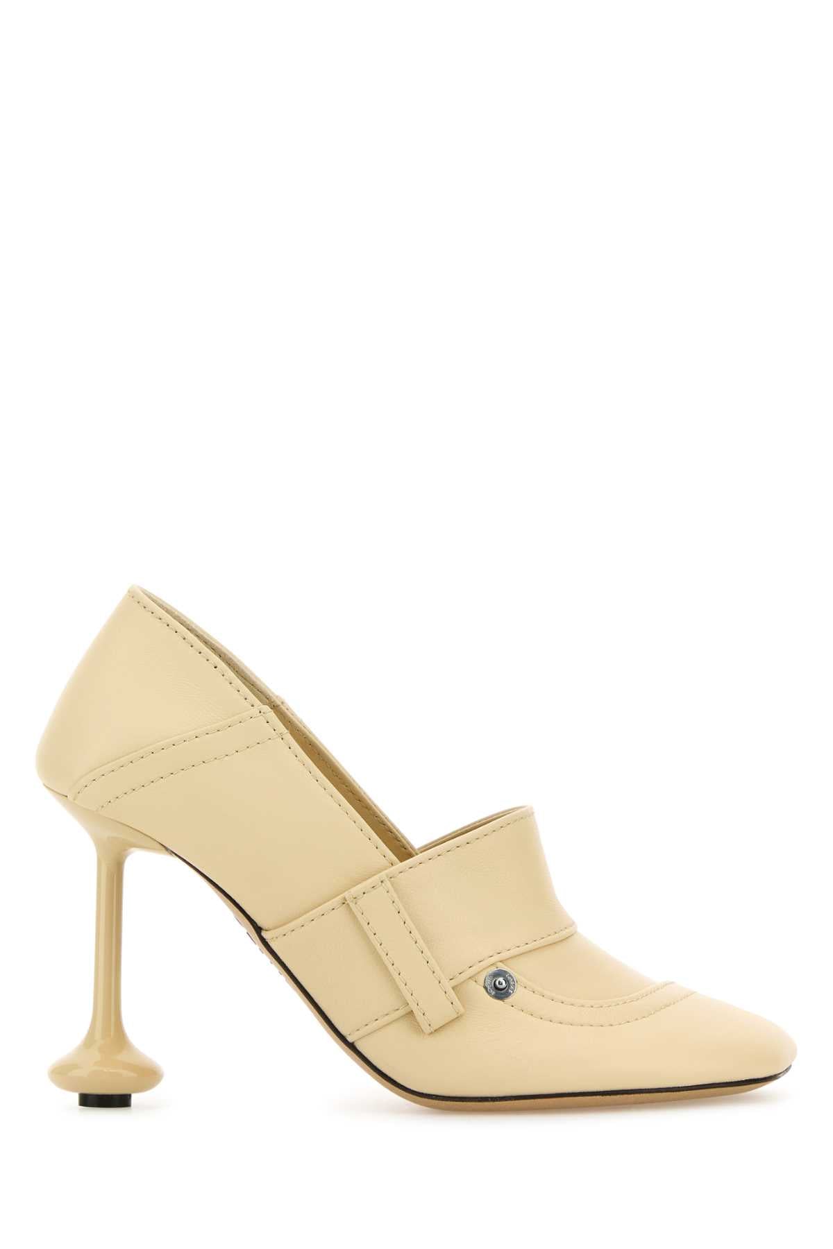 Cream Leather Toy Pumps Oatmilk Scarpe Con Tacco