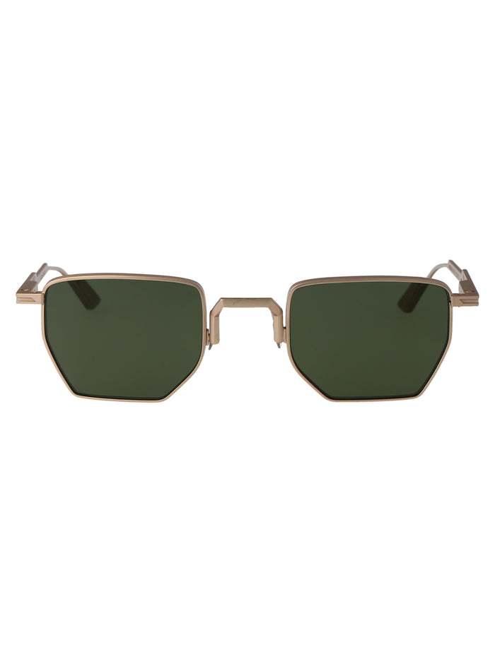 Aldo Rose Gold Green Gry Gun With Gradient Flash Lenses Acetate Sunglasses
