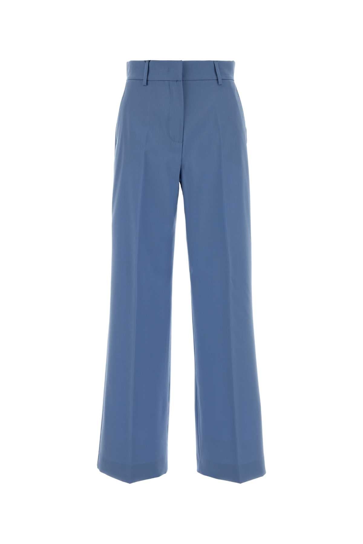 Light-Blue Wool Visivo Pant Sky Exterior: Virgin Pantaloni