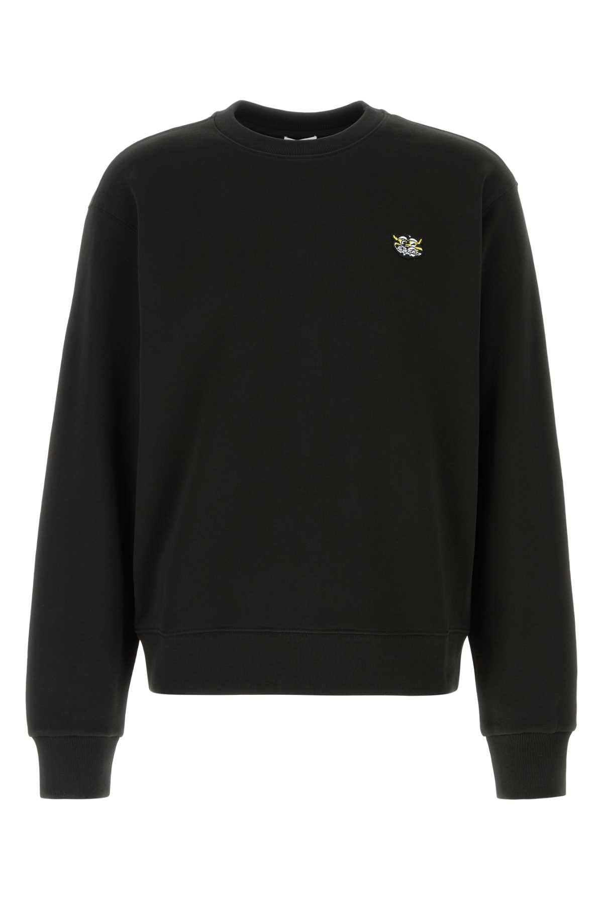Black Cotton Sweatshirt Exterior: Felpe