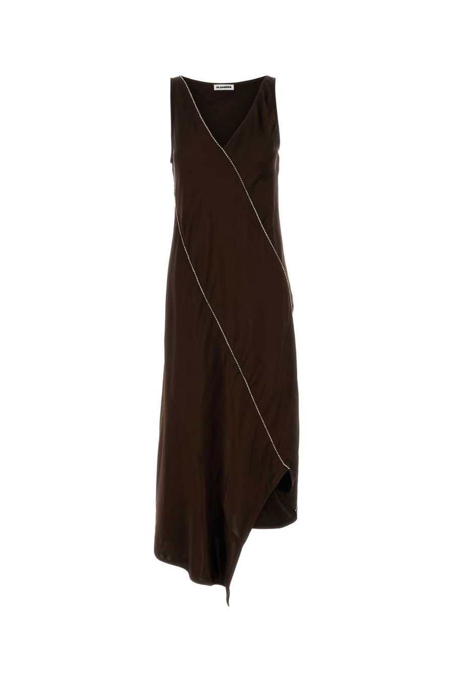 Jil Sander 100% Viscose dress in plum