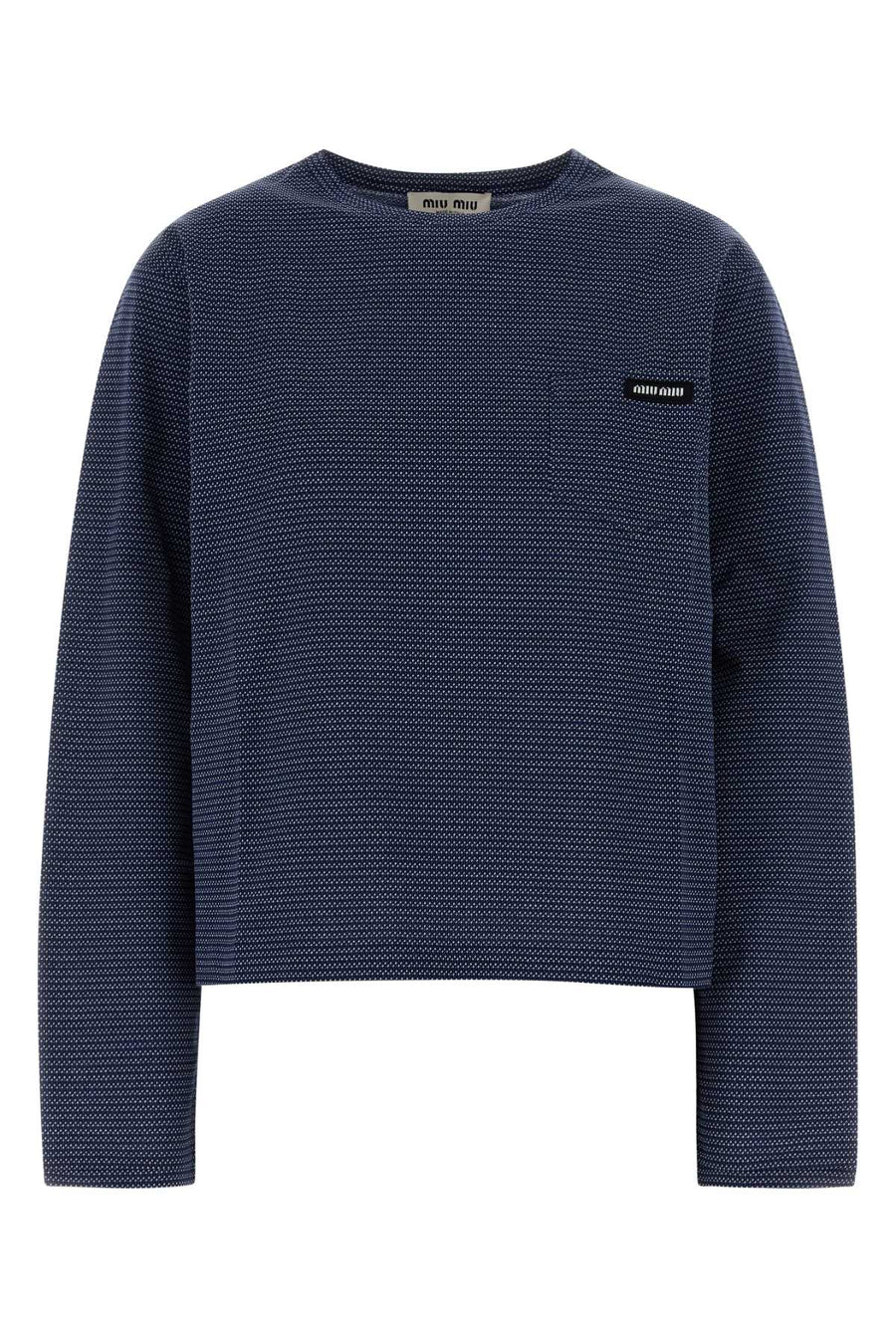 Miu Miu 100% Cotton sweater in navy