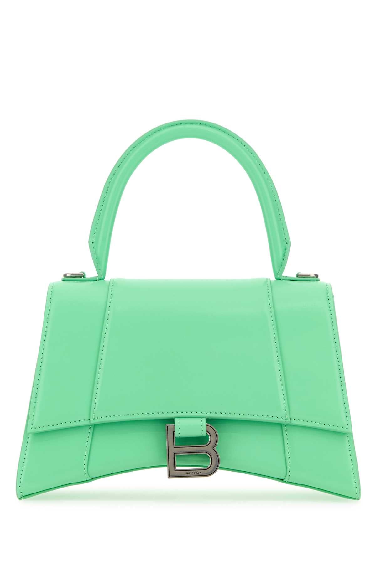 Mint Green Leather Small Hourglass Handbag Mintgreen Borse A Mano