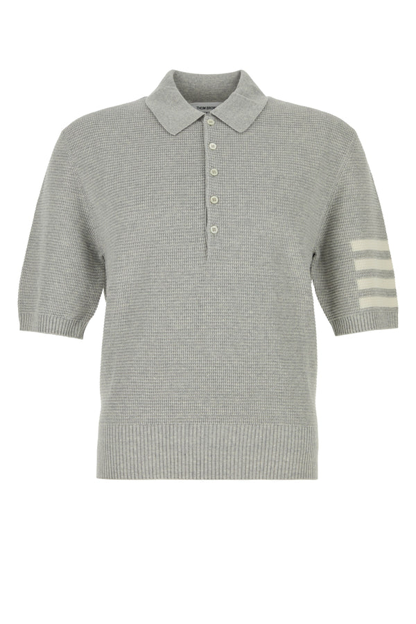 Thom Browne Stitchrelaxed 100% Cotton polo in gray
