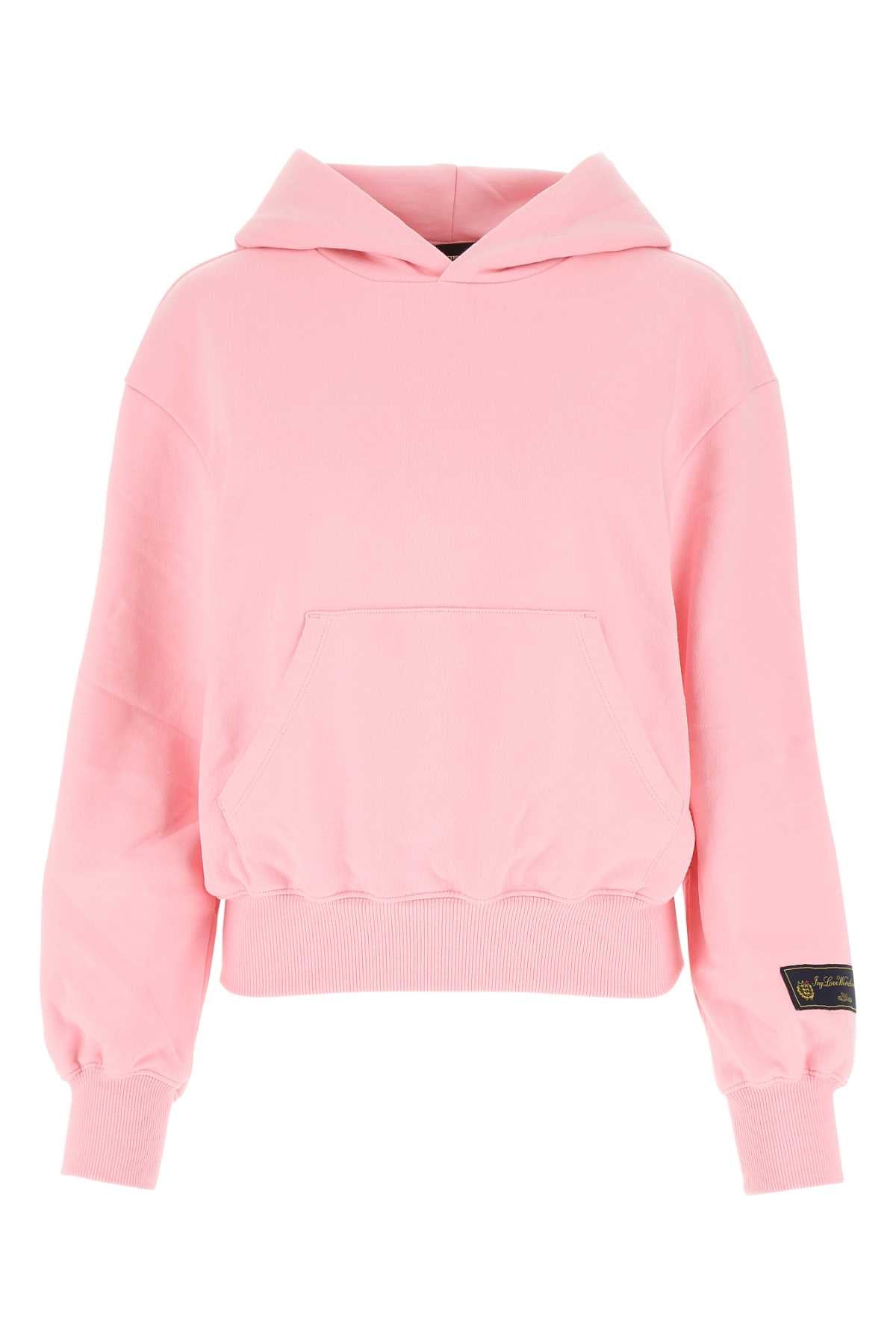Pink Cotton Sweatshirt Pk Exterior: Felpe