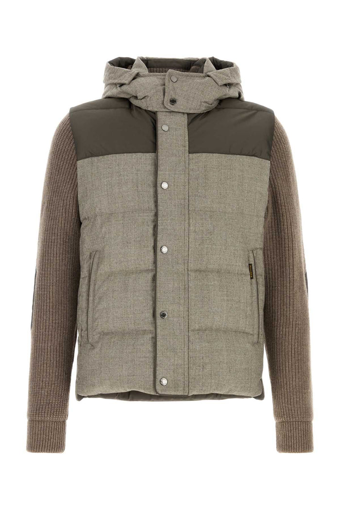 Cappuccino Wool Bensa Down Jacket Avana Piumini