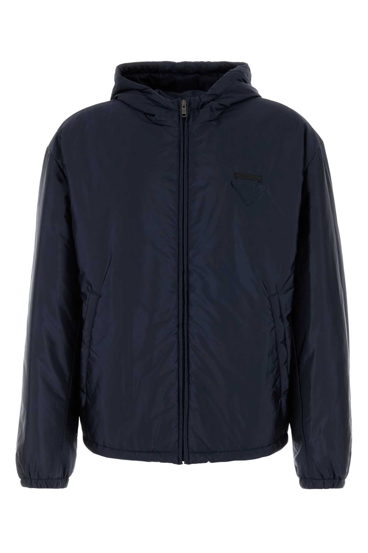 Navy Blue Re-Nylon Padded Jacket Blu Recycledpolyamide Giubbini