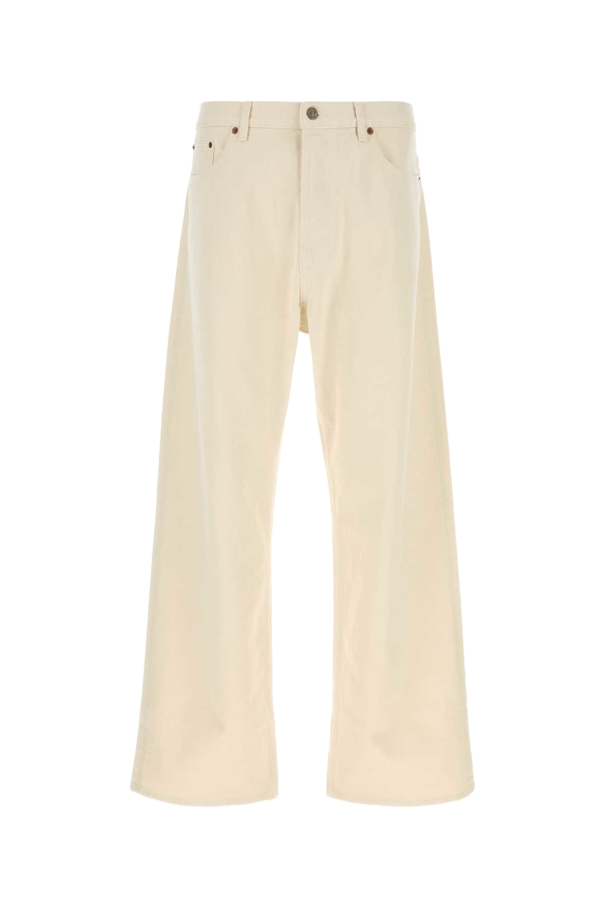 Sand Denim Jeans Avorio Cotton