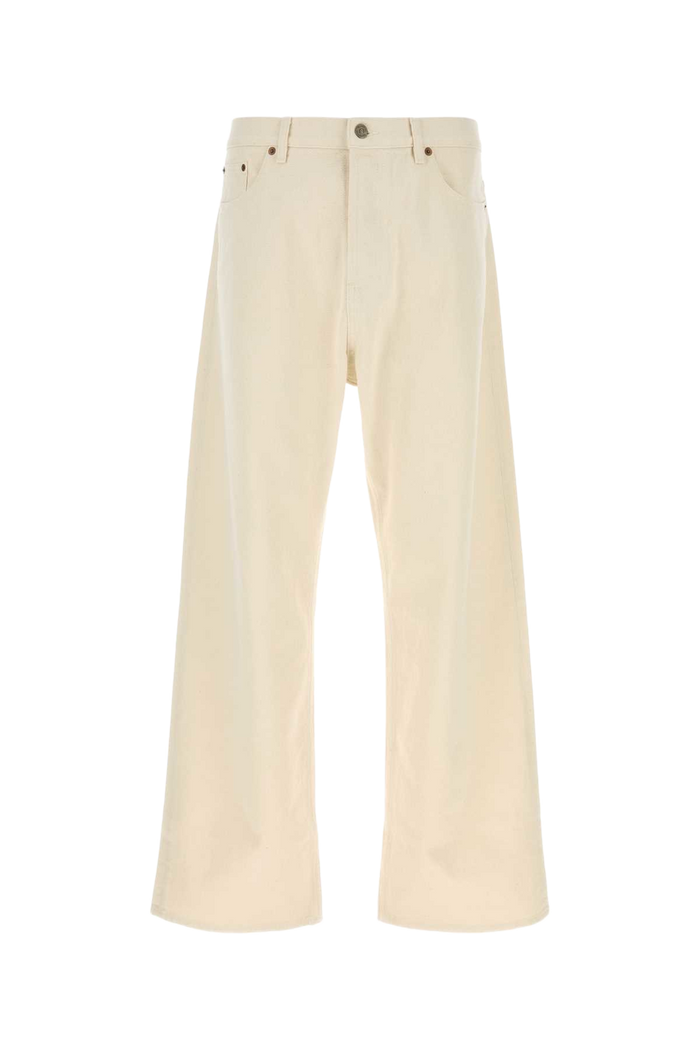Sand Denim Jeans Avorio Cotton