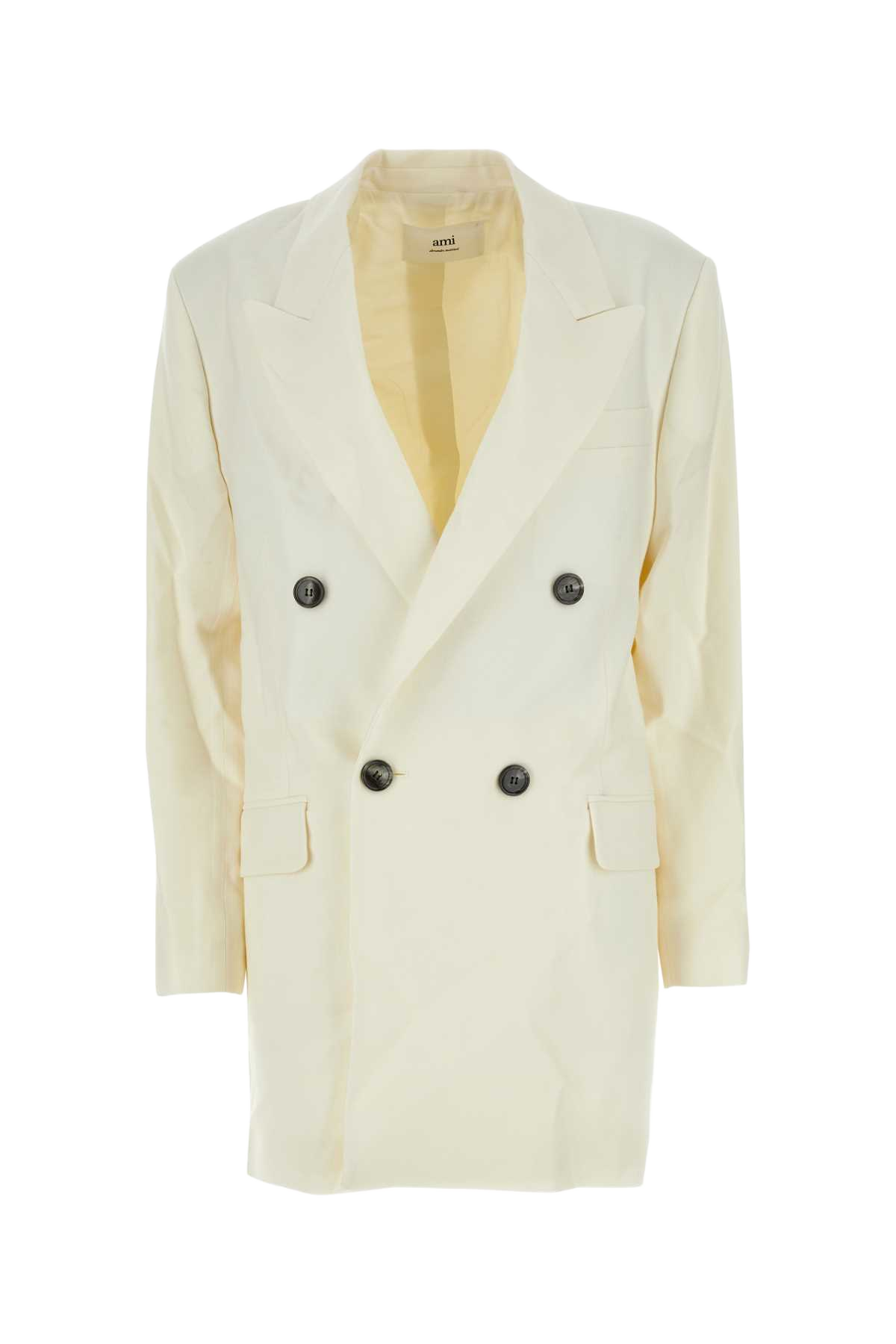 Ivory Wool Oversize Blazer Giacche E Gilet