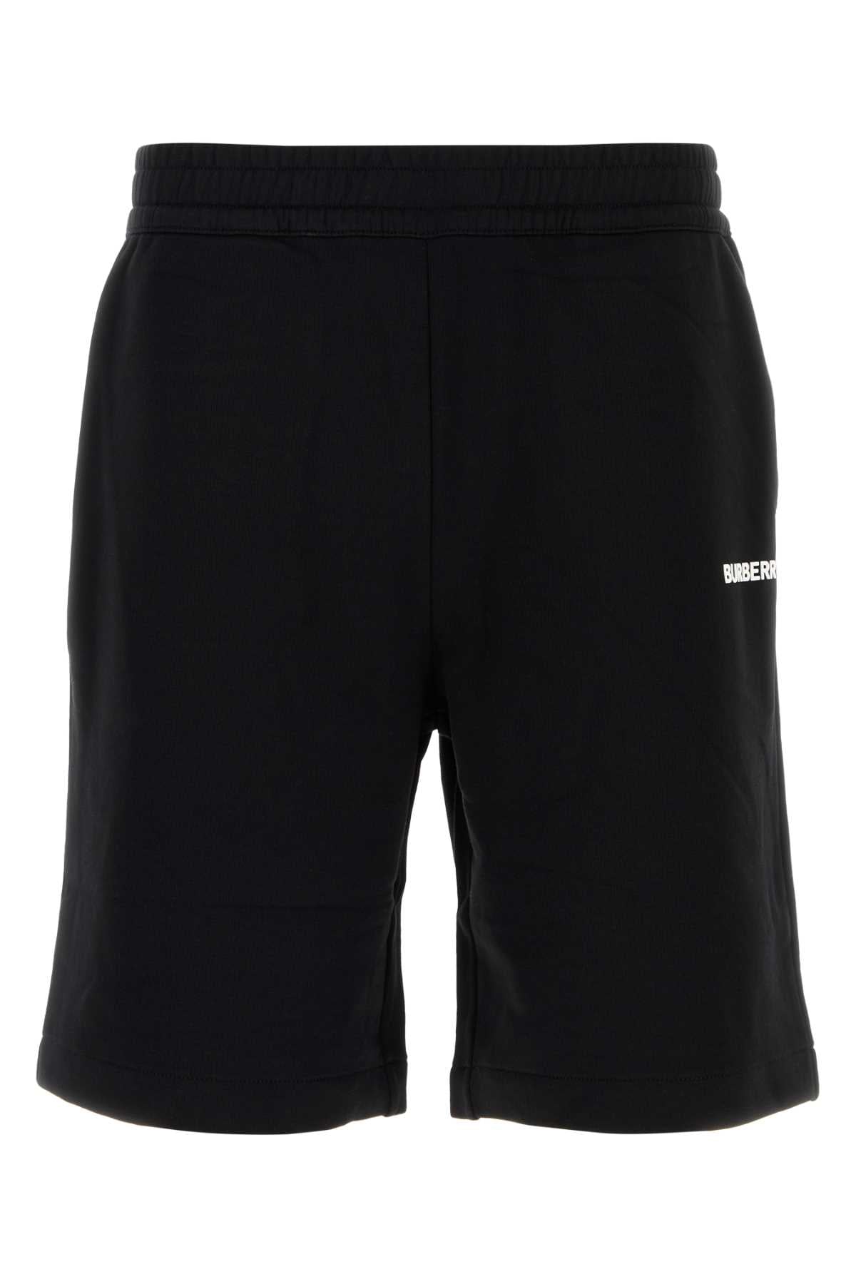 Black Cotton Bermuda Shorts Exterior