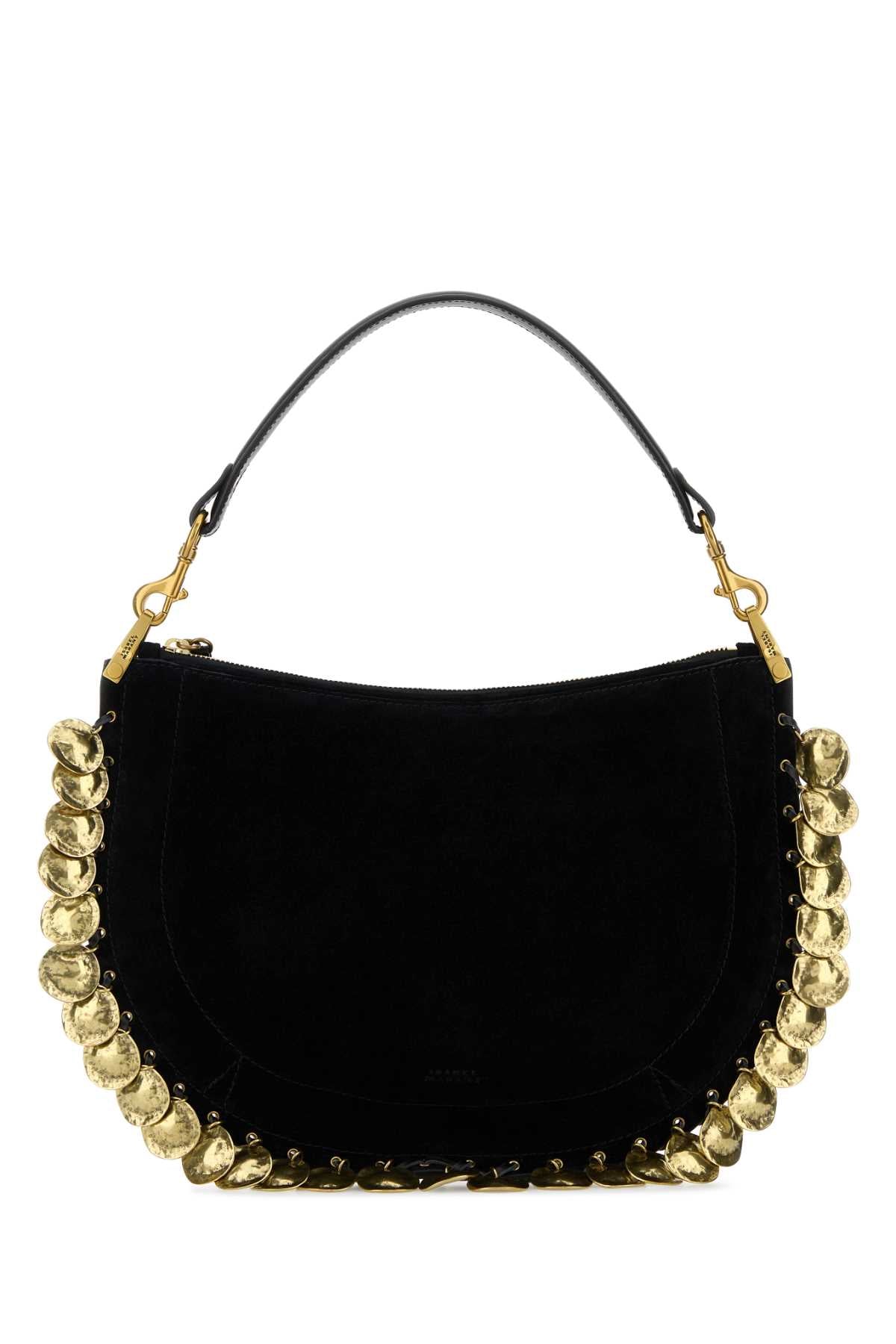 Black Suede Oskan Shoulder Bag Borse A Mano