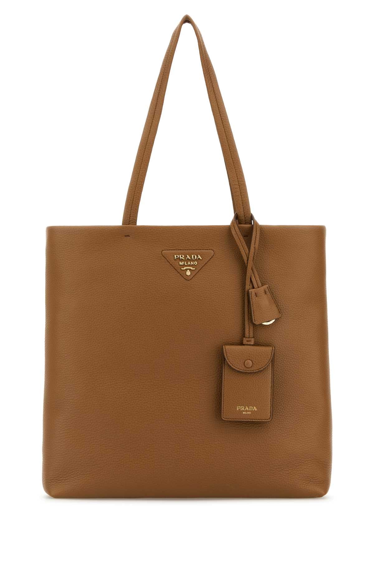 Camel Leather Shopping Bag Caramel 0 Vitello Borse A Mano