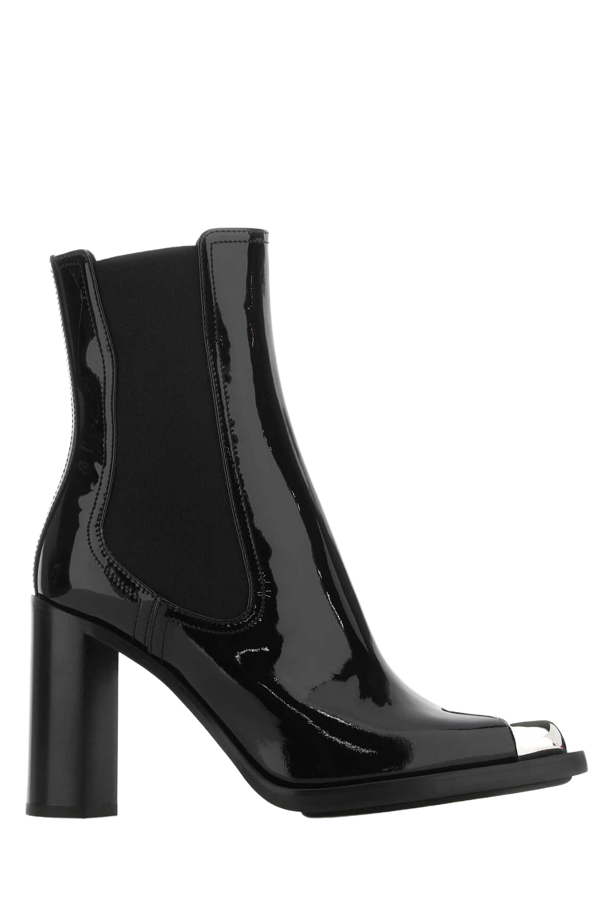 Black Leather Ankle Boots 1081 Stivali