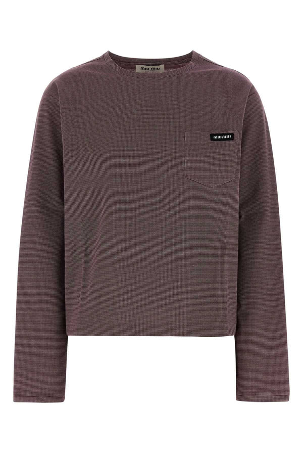 Miu Miu 100% Cotton t-shirt in brown