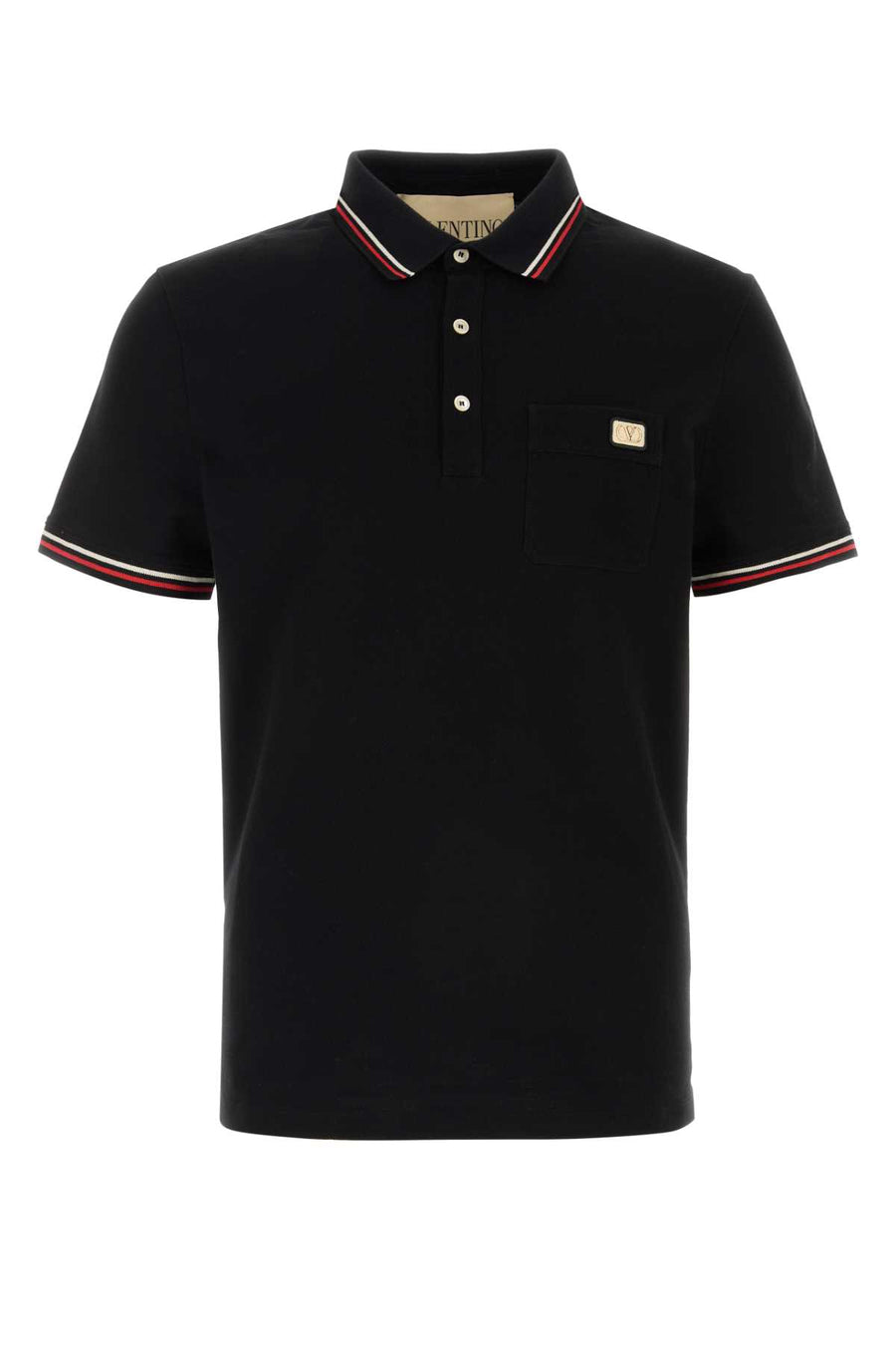 Valentino Garavani 100% Cotton polo in black