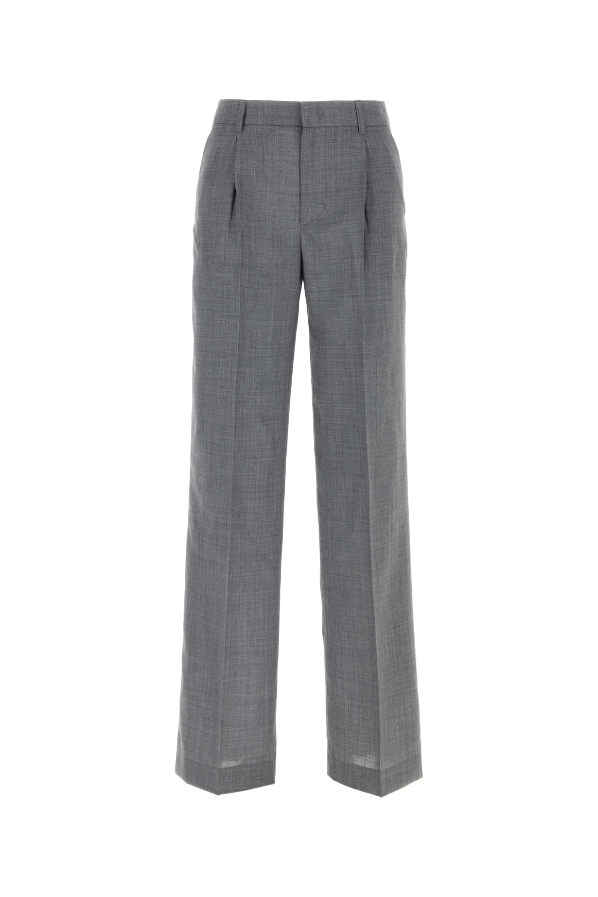 Grey Wool Lola Pant Grigio Exterior: Virgin Pantaloni