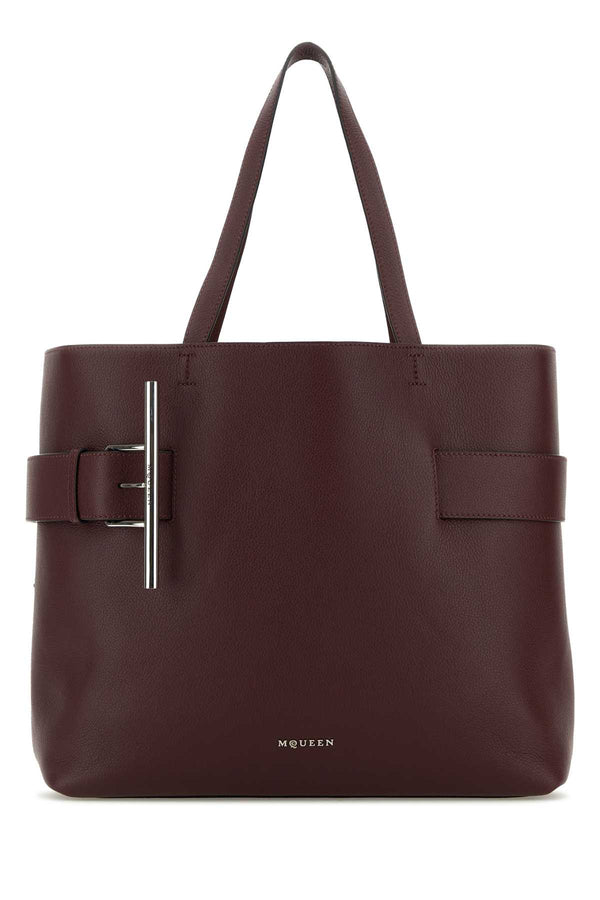 Alexander McQueen Shopper Exterior: 100% Calf Lining: 100% Suede Finishing: Silver metal tote bag in purple
