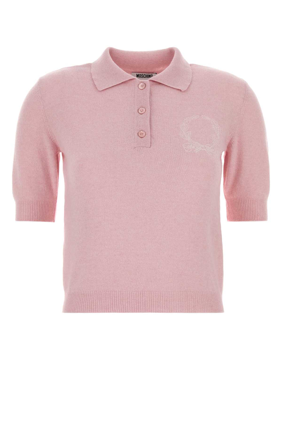 Moschino 35% Nylon polo shirt in pink