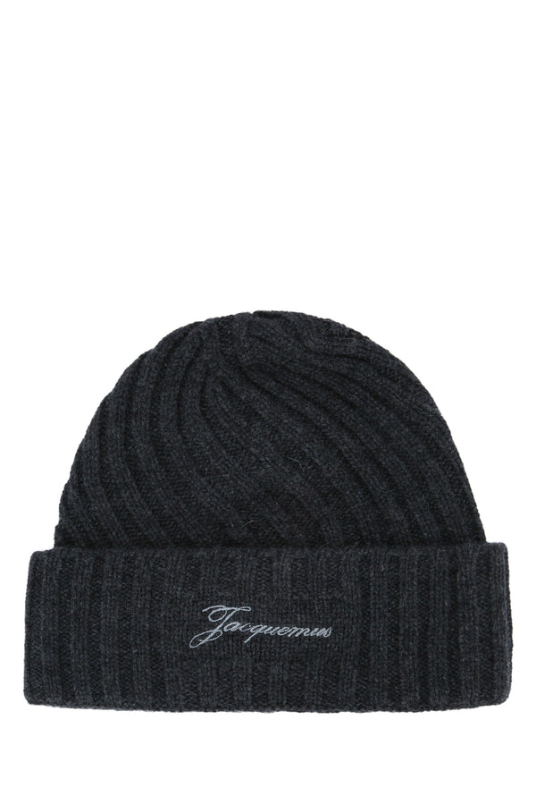 Jacquemus Bonnet 90% Cashmere beanie in gray