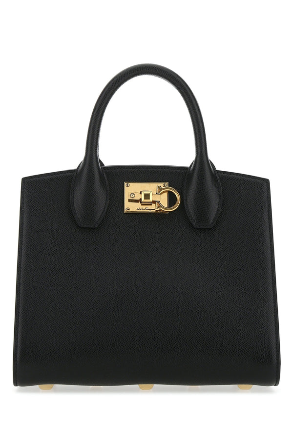 Ferragamo Nerobonbon 100% Calf leather with lamb lining shoulder bag in black