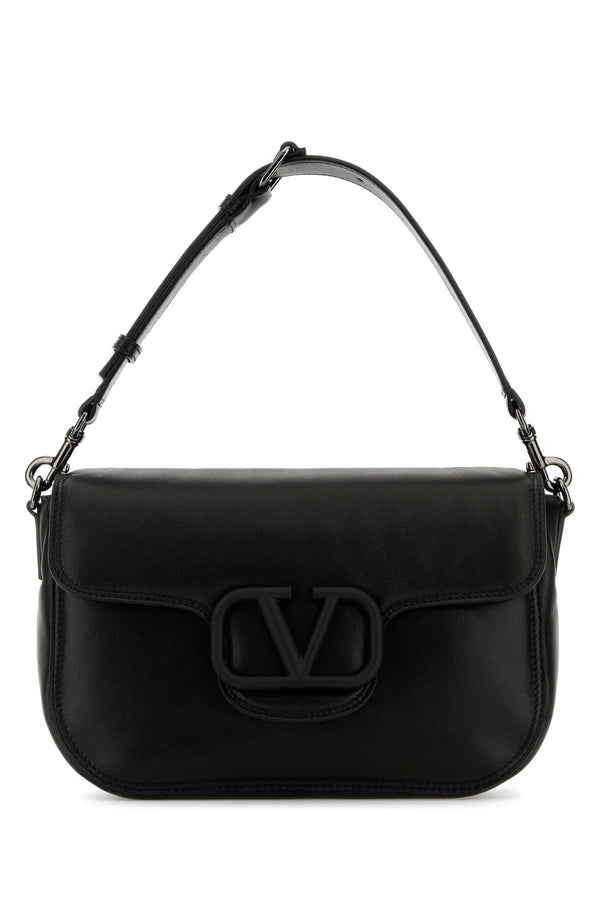 Valentino Garavani Lambskin leather shoulder bag in black