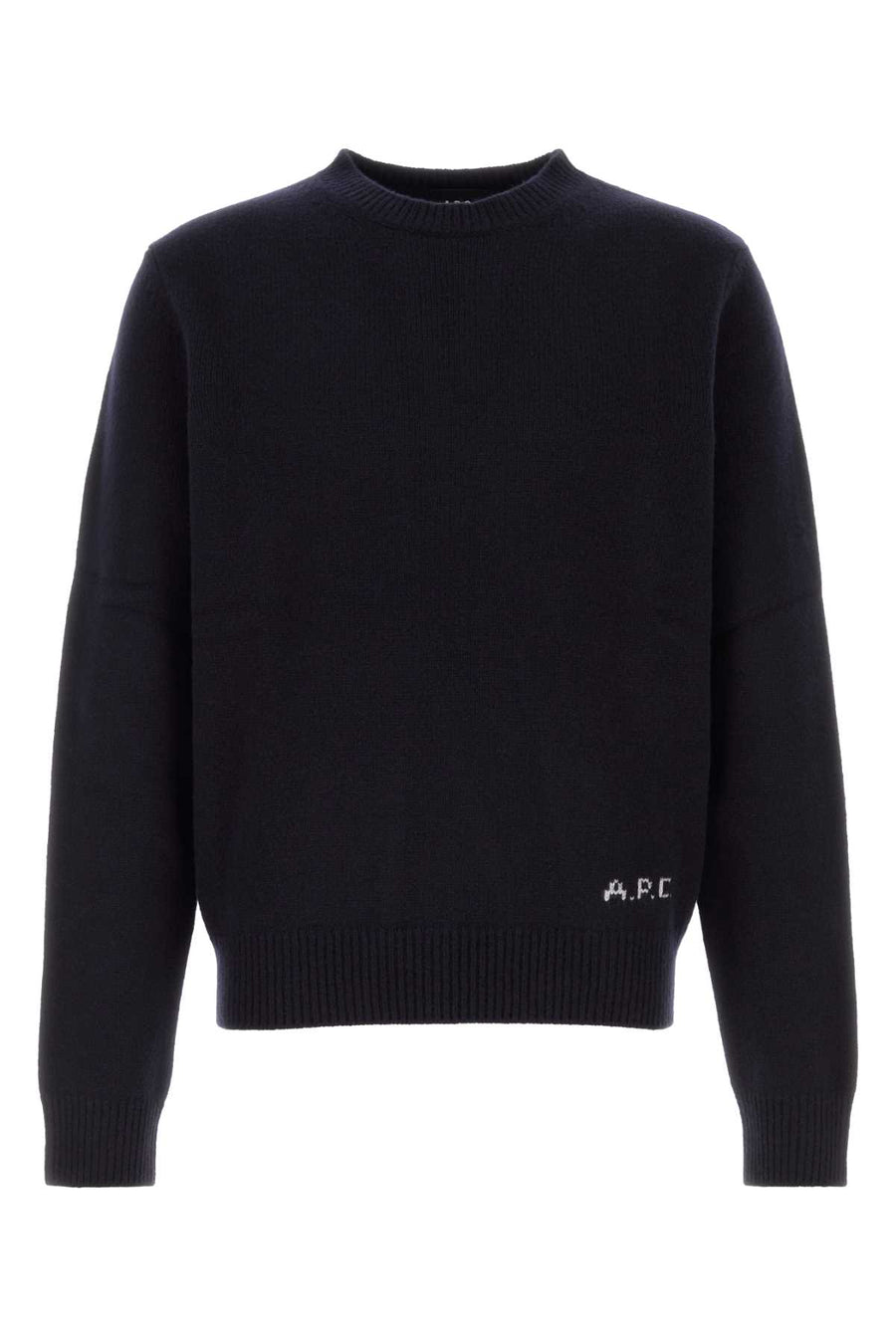 A.P.C. Edmond 100% Wool sweater in navy