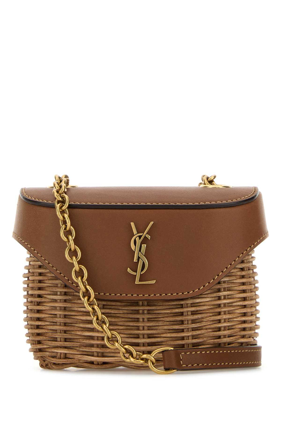Saint Laurent June Exterior: 100% Calf crossbody bag in brown
