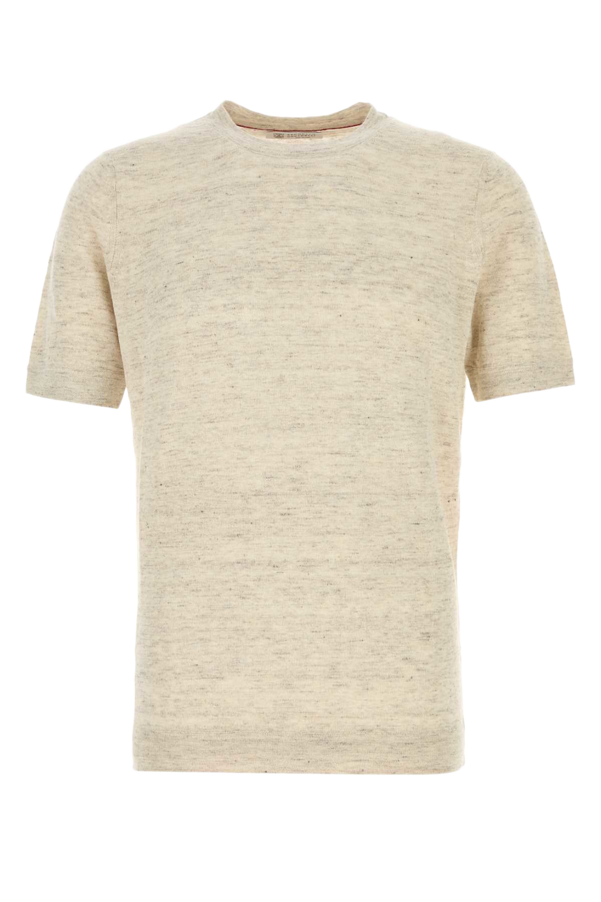 Melange Sand Linen Blend Sweater C2438 Exterior: Cotton Polo