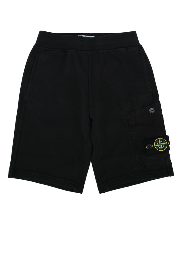 Stone Island Kids Bottoms 100% Cotton shorts in black