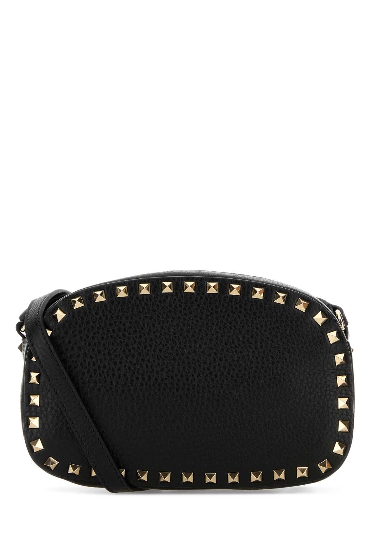 Black Leather Rockstud Crossbody Bag Nero Calf - Bos Taurus Borse A Tracolla