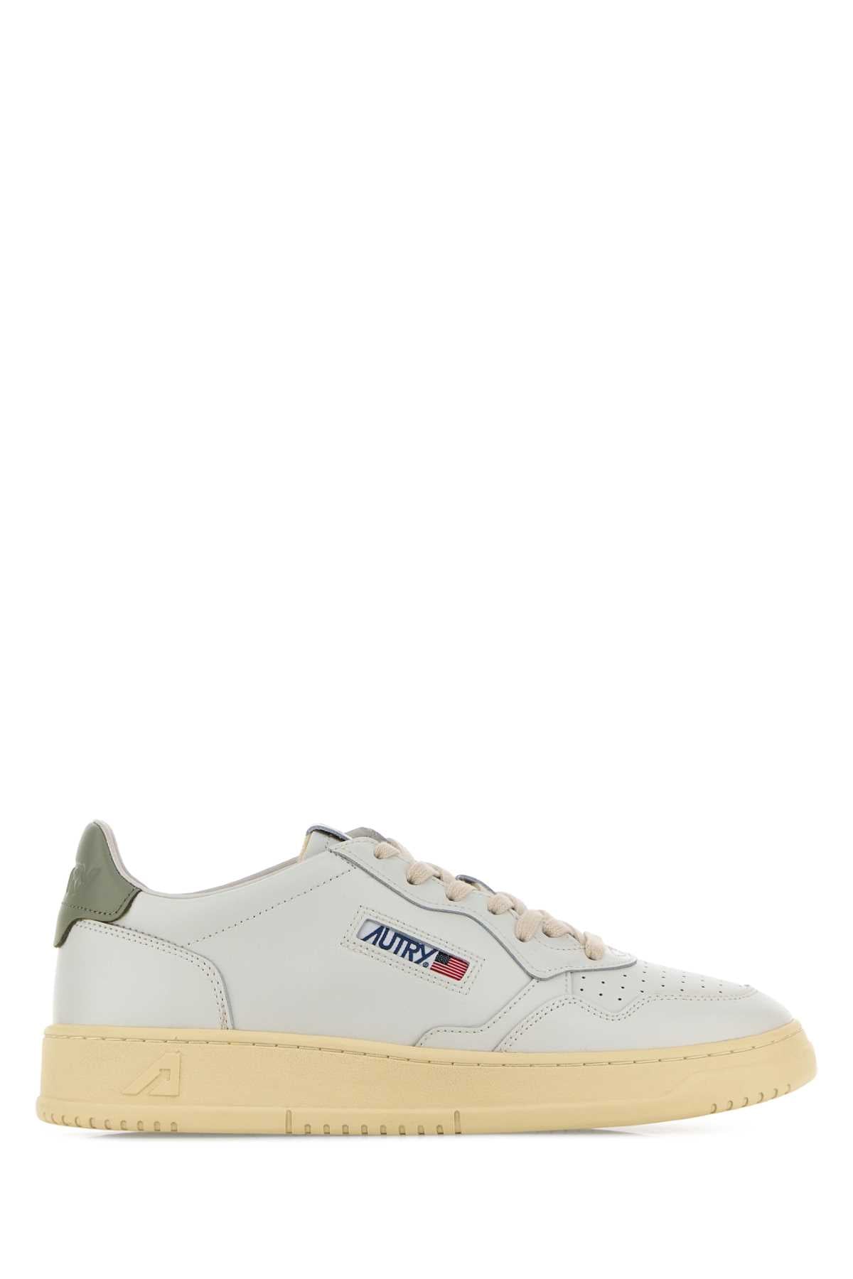 Leatleatwhtseagr Sneaker
