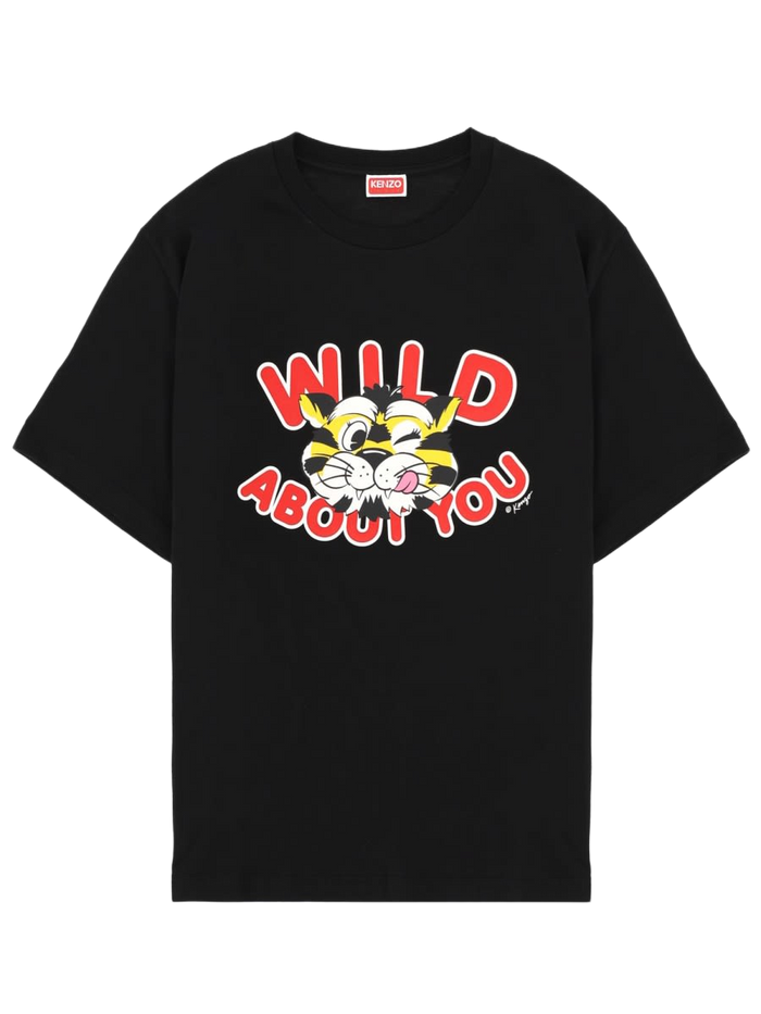 Kenzo Wild Tiger T-Shirt Black Cotton T-shirts