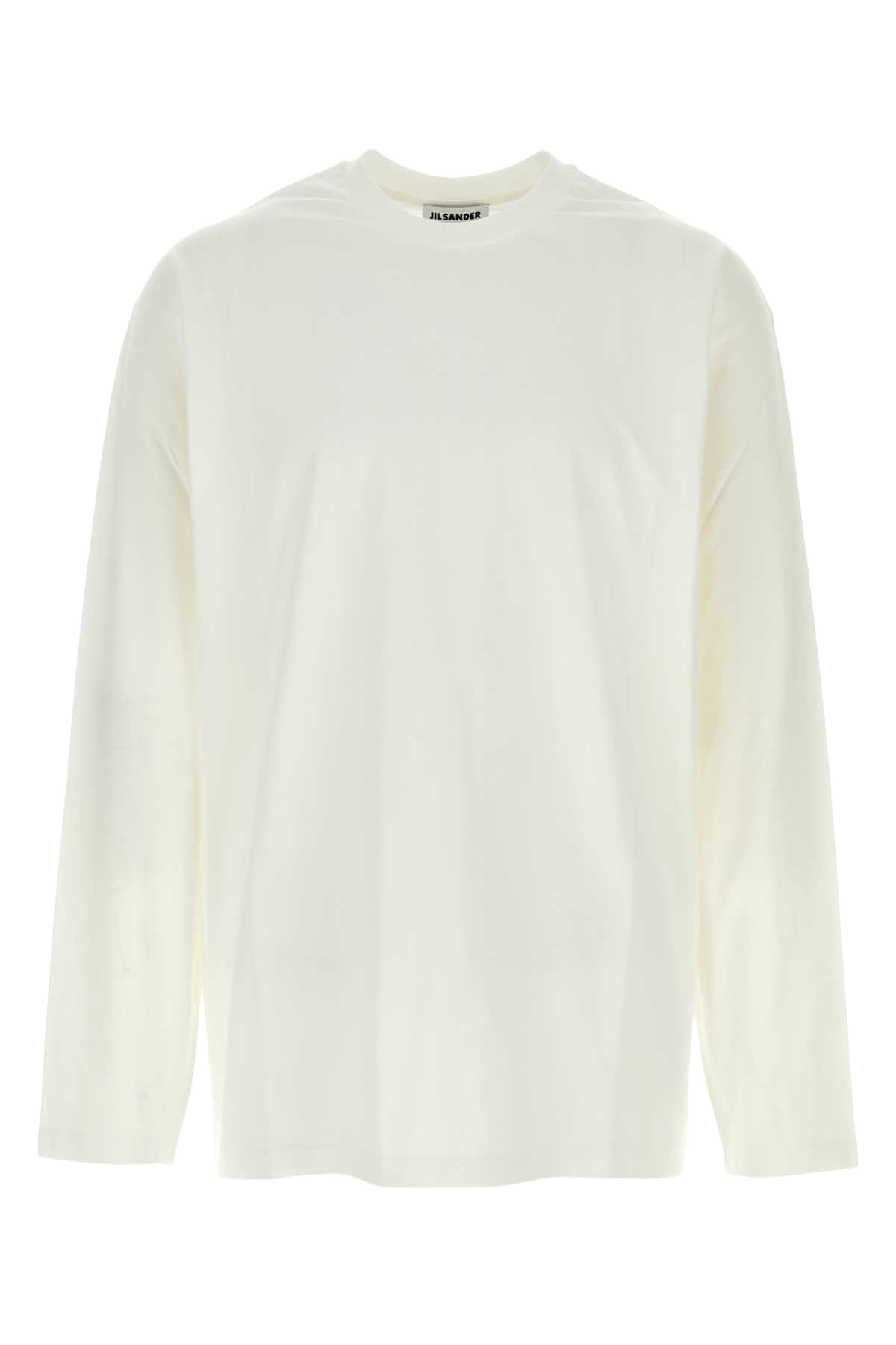 White Cotton T-Shirt Latte Exterior