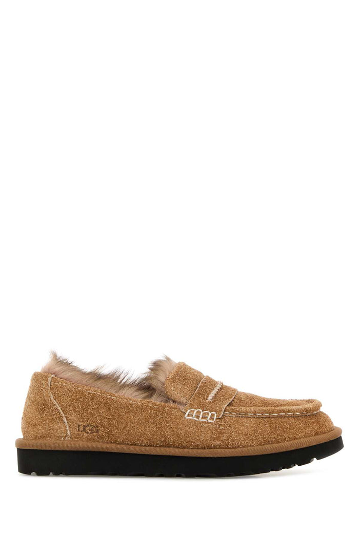 Camel Suede Ellis Loafers Chestnut Mocassini