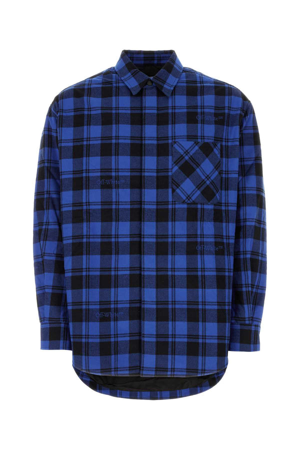 Off-White Exterior: 100% Cotton shirt in blue