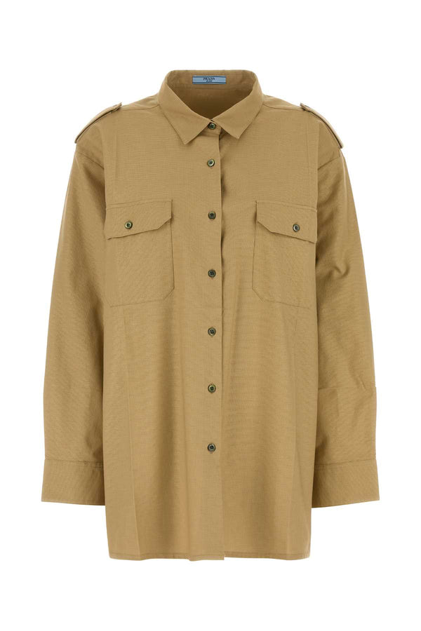 Prada 100% Cotton shirt in beige