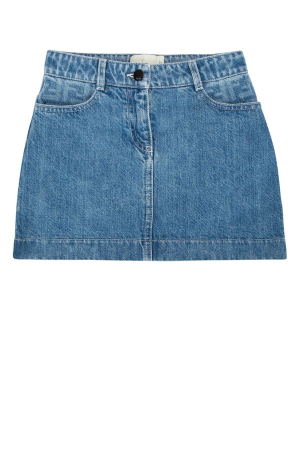 Fendi Kids 100% Cotton skirt in blue