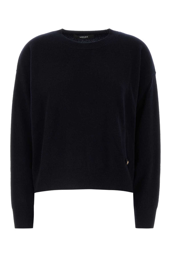 Versace 69% Virgin wool sweater in navy