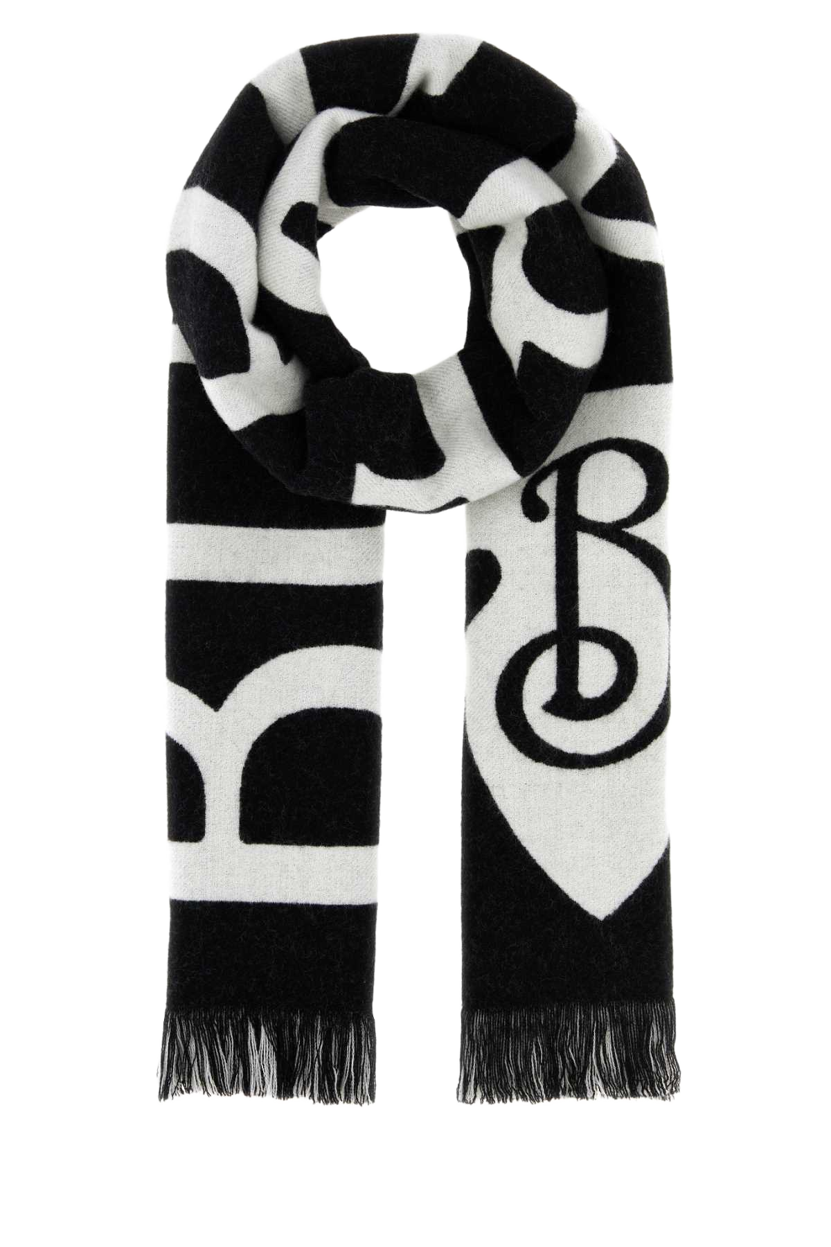 Black Wool Scarf Blackcalico Sciarpe E Foulard